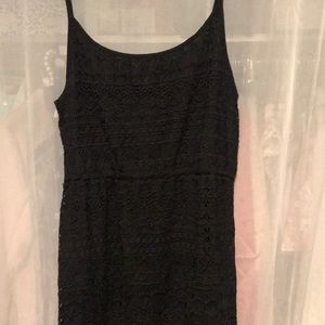 Black Boho Lace Dress